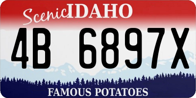 ID license plate 4B6897X