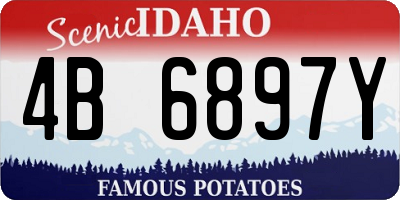 ID license plate 4B6897Y