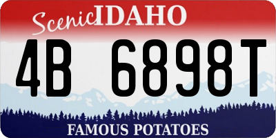 ID license plate 4B6898T