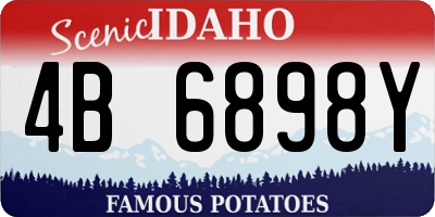 ID license plate 4B6898Y
