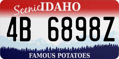 ID license plate 4B6898Z
