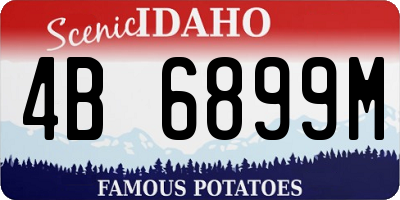 ID license plate 4B6899M