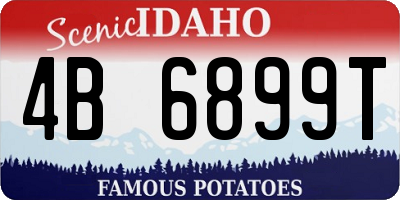 ID license plate 4B6899T