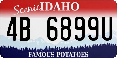 ID license plate 4B6899U