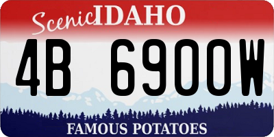 ID license plate 4B6900W