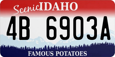 ID license plate 4B6903A