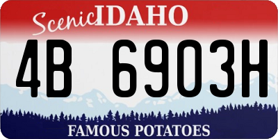 ID license plate 4B6903H