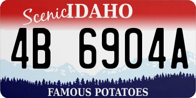 ID license plate 4B6904A