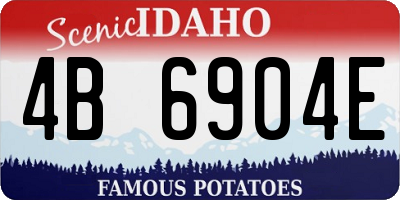 ID license plate 4B6904E
