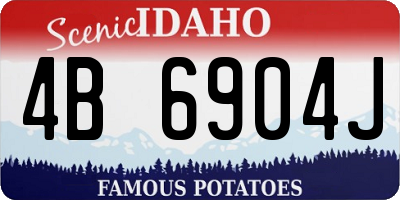 ID license plate 4B6904J