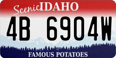 ID license plate 4B6904W