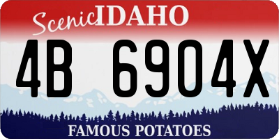 ID license plate 4B6904X