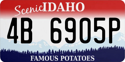 ID license plate 4B6905P