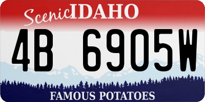 ID license plate 4B6905W