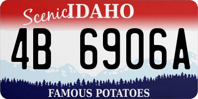 ID license plate 4B6906A