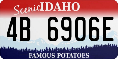 ID license plate 4B6906E