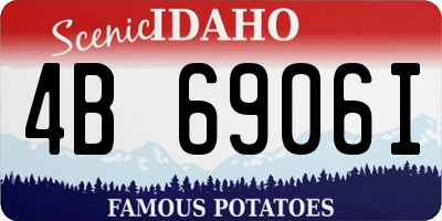 ID license plate 4B6906I