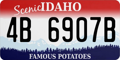 ID license plate 4B6907B