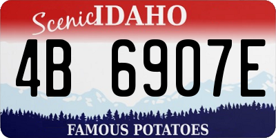 ID license plate 4B6907E