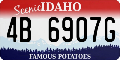 ID license plate 4B6907G