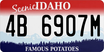 ID license plate 4B6907M