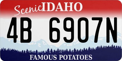 ID license plate 4B6907N