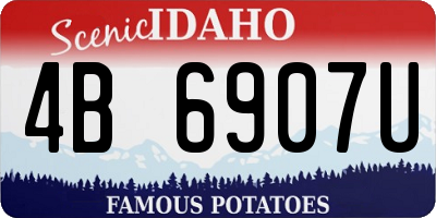ID license plate 4B6907U