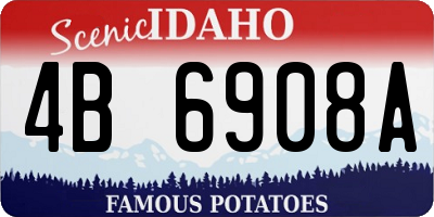 ID license plate 4B6908A