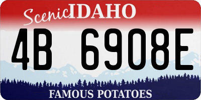ID license plate 4B6908E