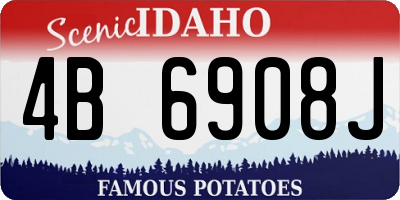 ID license plate 4B6908J