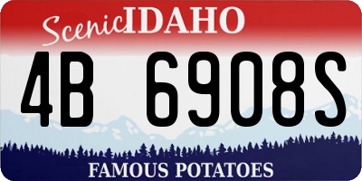 ID license plate 4B6908S