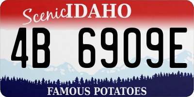 ID license plate 4B6909E