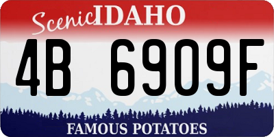 ID license plate 4B6909F