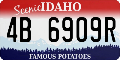ID license plate 4B6909R