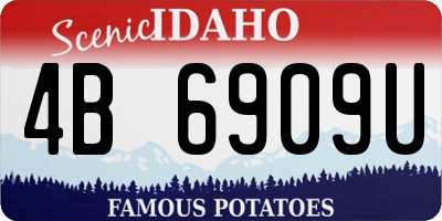 ID license plate 4B6909U