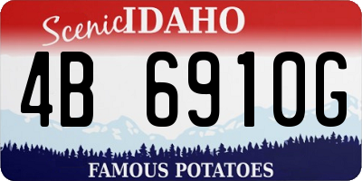 ID license plate 4B6910G