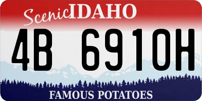ID license plate 4B6910H