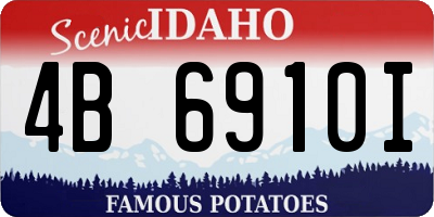 ID license plate 4B6910I