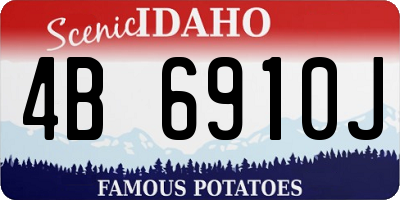 ID license plate 4B6910J