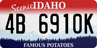 ID license plate 4B6910K