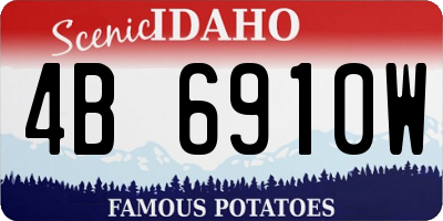 ID license plate 4B6910W