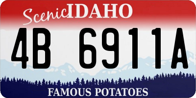 ID license plate 4B6911A