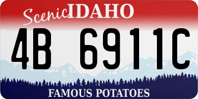ID license plate 4B6911C