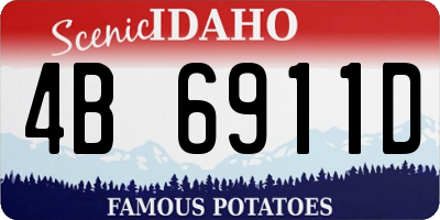 ID license plate 4B6911D