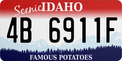 ID license plate 4B6911F