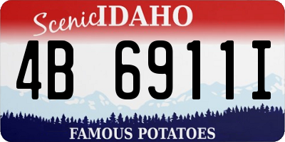 ID license plate 4B6911I