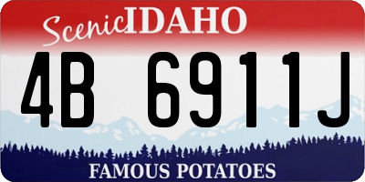 ID license plate 4B6911J
