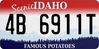 ID license plate 4B6911T