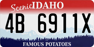 ID license plate 4B6911X