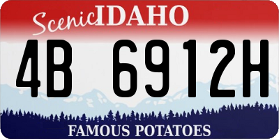 ID license plate 4B6912H